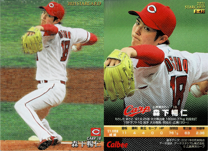 プロ野球チップス2023 森下まさと 広島東洋カープ/森下暢仁 - プロ野球